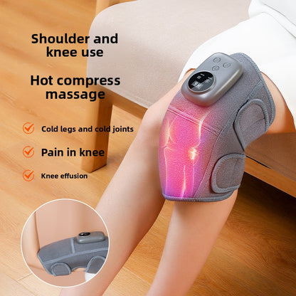 Knee joint heat therapy, pain relief and massage device
