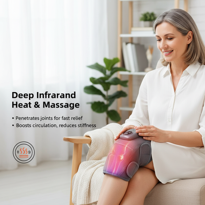 Knee Joint Heat Therapy and Massage Device for Pain Relief